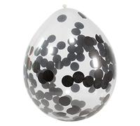 Folat 08599 Palloncini con coriandoli neri 30 cm - 4 pezzi