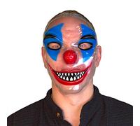 Folat 1 maschera da clown trasparente per carnevale e Halloween