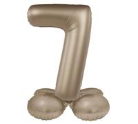 Folat 10527 Palloncini Oro Dorato in piedi Numero 7 - Starlight Gold - Satin Gloss - 72 cmper Feste di Compleanno Anniversario - Non è richiesto l'elio