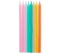 Folat 24258 Cake Candles Pastel Multicoloured 10 cm Pack of 24 Birthday Candles for Birthday, Birthday Decoration, for Children's Parties, Weddings, Company Parties, Anniversaries, 10 cm