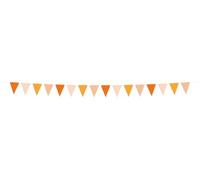 Folat 24330 Decorazioni per feste in carta color pesca arancione e giallo Striscione di bandierine - Pretty Peachy - 6 metri - Decorazioni per feste per festival, carnevale, decorazioni di compleanno