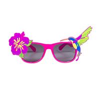 Folat 24845 - Bicchieri rosa con fiori tropicali e uccellini