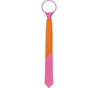 Folat 24875-Cravatta, Abbigliamento di Carnevale, Accessori per Costumi da Donna e da Uomo, per Feste, Colore Arancione/Rosa, 24875