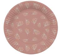 Folat 24997 Decorazioni Baby Shower per Ragazza - Piatti - Blooming Baby Girl - 23 cm - 8 pezzi - Decorazioni Gender Reveal