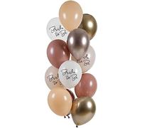 Folat 25162 Set Di Palloncini Premium - Bride To Be 33cm - 12 pezzi Palloncini in Lattice Elio o Aria per Festa Deco, Compleanno, Matrimonio, Baby Shower, Laurea