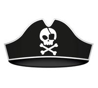 Folat 27479 Decorazione pirata per compleanno bambini - Cappelli da Pirata - Pirate Party - 33,5 x 15 cm - 6 pezzi - Accessori per cappelli da pirata per feste di pirati per bambine e bambini