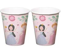 Folat 27485 Decorazione di compleanno Principessa Rosa - Biecchieri - Pretty Princess - 250 ml - 8 pezzi - Stoviglie per feste da principessa per feste da principessa (Confezione da 2)