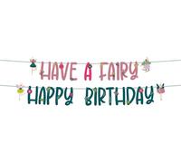Folat 27607 Striscioni per festa di compleanno Ghirlanda di Lettere Set - Fabulous Fairy - 2 meter Fiabe e feste a tema fata