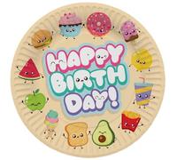 Folat 27686 Stoviglie per Feste usa e Getta per Kawaii Compleanno Piatti - Kawaii Party - 23 cm - 8 pezzi Decorazione feste di Compleanno