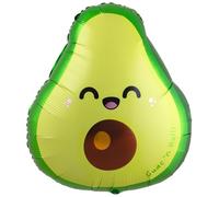 Folat 27696 Palloncini di alluminio a forma Avocado Palloncino in foil - Forma - Avocado - 52×60 cm Decorazione per feste a tema con compleanno