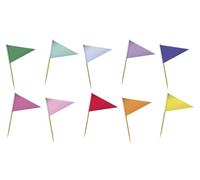Folat 27771 Decorazione per compleanni e feste colorata - Spiedini Bandiera - Stripetastic - 10 pezzi - Articoli per feste per bambini e adulti