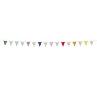 Folat 27780 Decorazione per compleanni colorata-Ghirlanda di Bandierine-Carta-Stripetastic-6 m-Articoli per feste per bambini e adulti, Multicolore