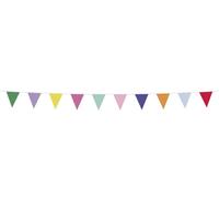 Folat 27784 Decorazione per compleanni colorata-Ghirlanda di Bandierine-Poliestere/Cotone-Stripetastic-6 m-Articoli per feste per bambini e adulti, Multicolore