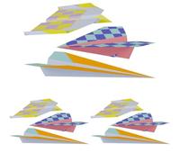 Folat 27802 Decorazione per Compleanni e Feste Colorata - Piegare Aerei di Carta - Stripetastic - 12 Pezzi - Articoli per Feste per Bambini e Adulti (Confezione da 3)