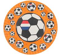 Folat 31091 Piatti Olanda 23 cm-8 pezzi Calcio Coppa del Mondo, Arancione