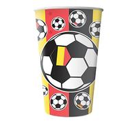 Folat 31098 Tazze Calcio Belgio 650ml - 8 pezzi Calcio Coppa del Mondo