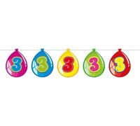 Festone di palloncini per festa di compleanno 3 anni - 10 metri