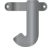 Folat 50094 Banner Letter J: argento metallizzato
