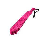 Folat 61903 - Cravatta a LED Rosa Metallizzata con Paillettes da Discoteca per Costume