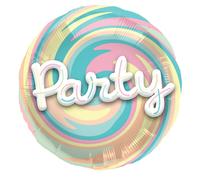 Folat 62841 Foil Balloon 3D Party 56 cm, Multicoloured