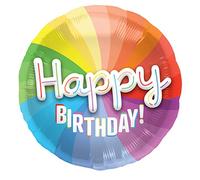 Folat 62842 Palloncino di alluminio 3D Happy Birthday - 56 cm