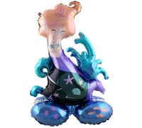 Folat 62942 Palloncini a forma di sirena Palloncini Alluminio in Piedi - Sirena - 55 x 80 cm Per compleanno dei bambini