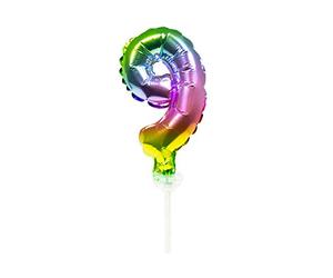 Folat 63069 - Topper per torta con palloncino in stagnola, 9-13 cm, multicolore