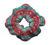 Folat 63783 Scrunchies per capelli - Fairisle - Cosy Christmas - 3 pezzi colori del Natale - Accessori natalizi, Abito natalizio