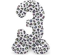 Folat 63933 Palloncino di alluminio Numero con Base Figura 3 Bright Panther Bianco Nero 72 cm - decorazione palloncino per compleanno, anniversario, non è necessario l'elio