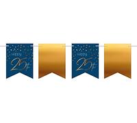 Folat 66425 Bunting Garland Elegant True Blue anni-6 metri, Blu, Chiffre 25