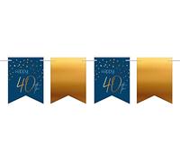 Folat 66440 Ghirlanda Festone Elegante Blu Vero 40 Anni - 6 metri