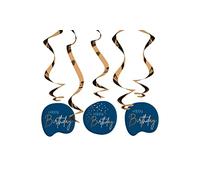 Folat 66518 Decorazione da appendere Elegant True Blue 18 anni - 5 pezzi
