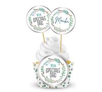 Folat 66956 Set di decorazioni per cupcake 'Mijn Speciale Dag' - 12 pezzi