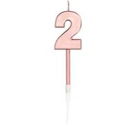 Folat 67032 Candela numero 2 in oro rosa metallizzato