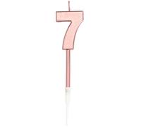 Folat 67037 Candela numero 7 in oro rosa metallizzato