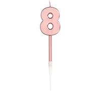 Folat 67038 Candela numero 8 in oro rosa metallizzato