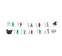 Folat 67980 2 pezzi lettere Happy, Decorazione di Halloween Ghirlande, Multicolore