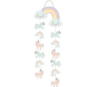 Folat Decorazione appesa Unicorns & Rainbows-30x85 cm, Multicolore, 68297