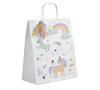 Folat-Unicorni 68315 Sacchetti regalo Unicorns & Rainbows-6 pezzi, Multicolore, Cm