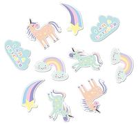 Folat- Unicorns & Rainbows Coriandoli da tavola XL Rainbows-45 Pezzi, Multicolore, 68321
