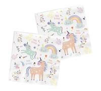Folat Tovaglioli Unicorns & Rainbows 33x33cm-20 pezzi, Multicolore, medio, 68349