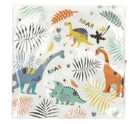Folat Tovaglioli Dino Roars 33x33cm-20 pezzi, Multicolore, 68350