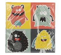 Folat Tovaglioli Monster Bash 33x33cm-20 pezzi, Multicolore, 68352