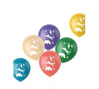 Folat 68390 Zoo Party Balloons 33 cm Pack of 6 Multi-Coloured