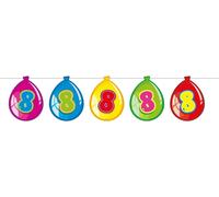 Folat - 8th Birthday Balloon Garland - Multicolor - 10 Meters