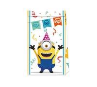 Procos- Folat 92138P Sacchetti Regalo FSC Minions-4 Pezzi, Multicolore