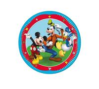 Procos- Folat 93822P Piatti Carta FSC Mickey Mouse 23cm-8 Pezzi, Multicolore