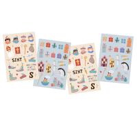 Folat Adesivi Personaggi Sinterklaas-Sint en Pieten-49 pezzi-San Nicola Decorazione bambini, Cartone animato, Multicolore, 65716