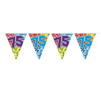 Folat - Blocchi Ghirlanda di Festone Bunting XS 75th Birthday - 3 m