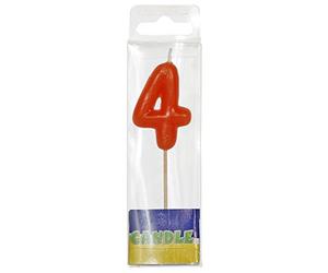 Folat - Candela colorata compleanno numero 4